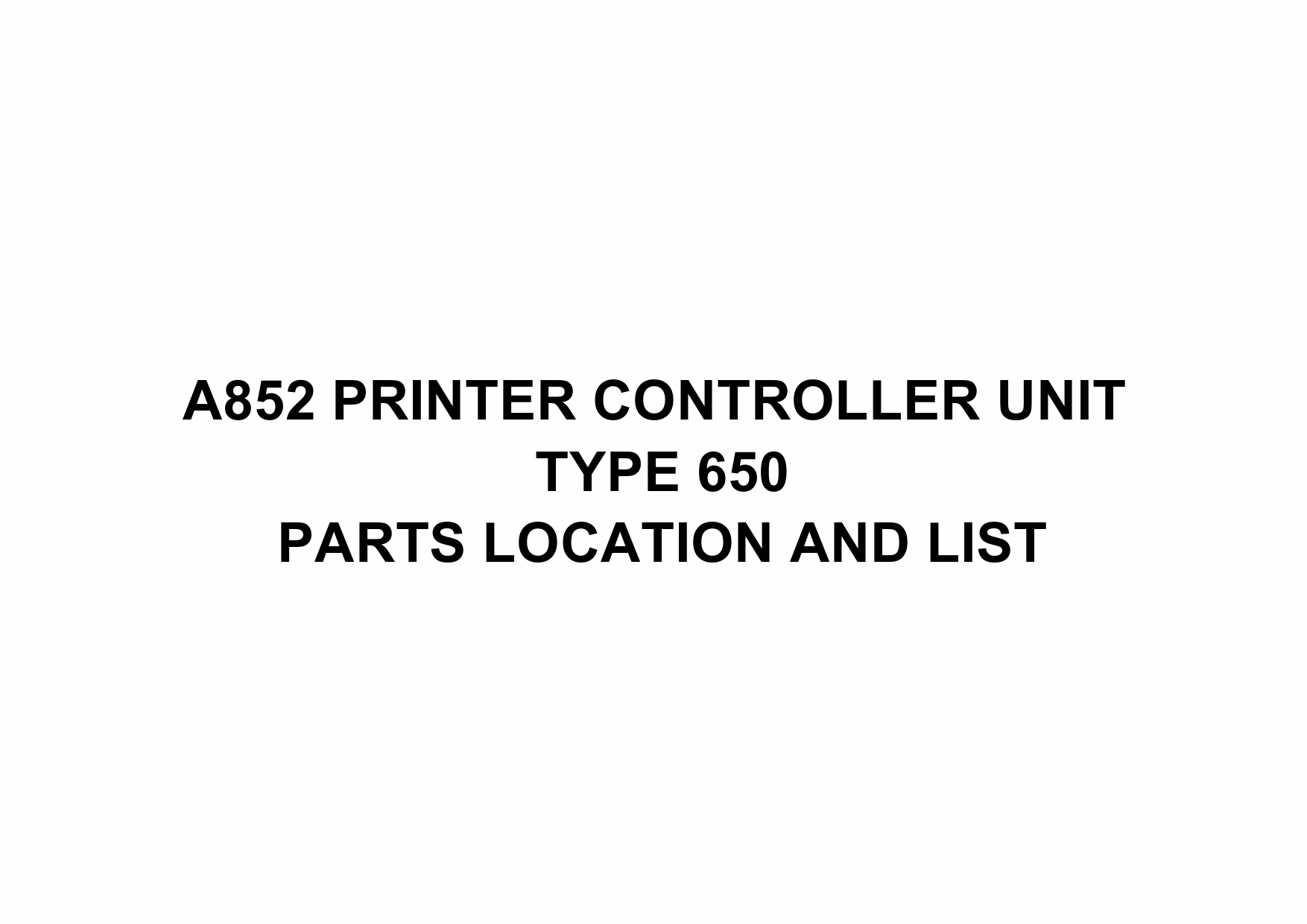 RICOH Options A852 PRINTER-CONTROLLER-UNIT Parts Catalog PDF download-1
